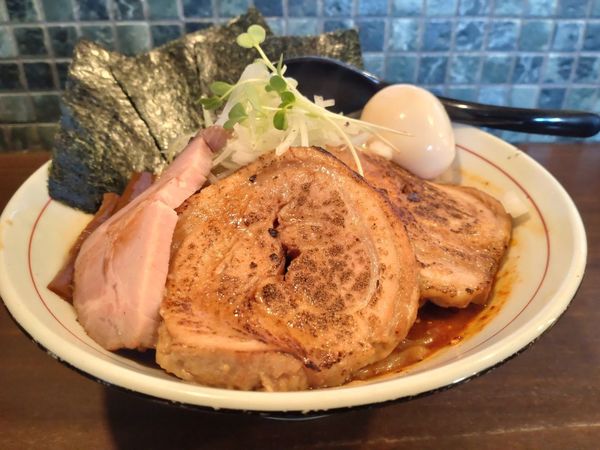 「特製辛あつそば大盛　ミニライス」@麺屋みつば＋クローバーの写真