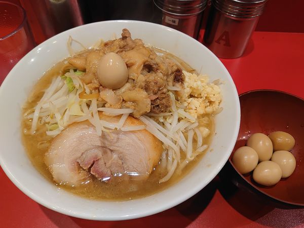 「ラーメンミニ+うずら(850円)」@麺屋HEROの写真