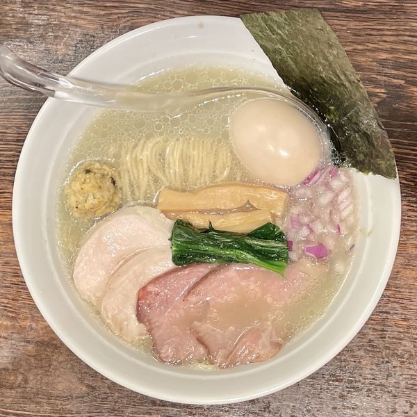 「［期間限定］特製牡蠣塩そば ＋ 貝めし（小）」@貝出汁 中華そば 竹祥の写真