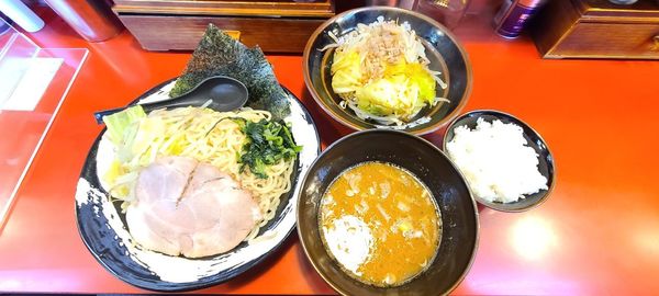 「つけ麺　もやキャベ」@横浜家系ラーメン 所沢大和家の写真