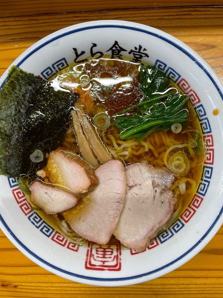 「手打中華そば」@とら食堂の写真