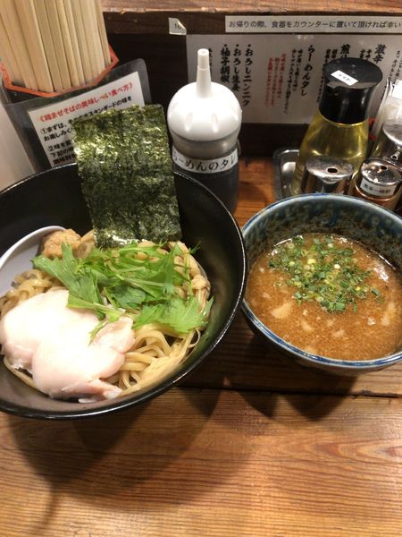 「濃厚鶏つけそば(醤油)」@鶏そば みた葉の写真