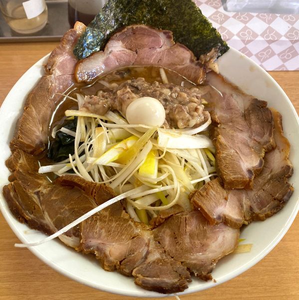 「ネギチャーシューメン 1,100円 ※カス」@らぁめん廣の写真