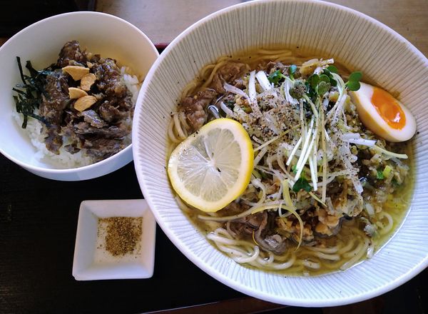 「【限定】牛のネギ塩らーめん」@和風らーめん 凪の写真