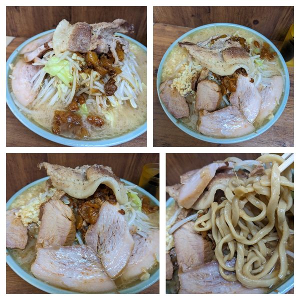 「大豚(全マシ)＋バラしゃぶ」@ラーメン二郎 池袋東口店の写真