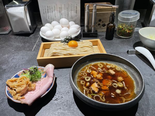 「生姜醤油つけ麺」@駄目な隣人 新宿店の写真