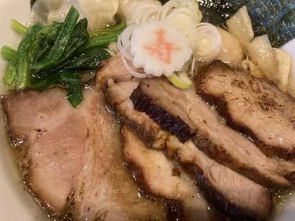 「醤油全部のせらー麺(大)」@手打ち 蓮の写真