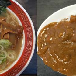 トンコクラーメン750円+カレーライス無料