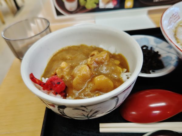「セットのミニカレー丼」@お食事処 あだたら亭の写真