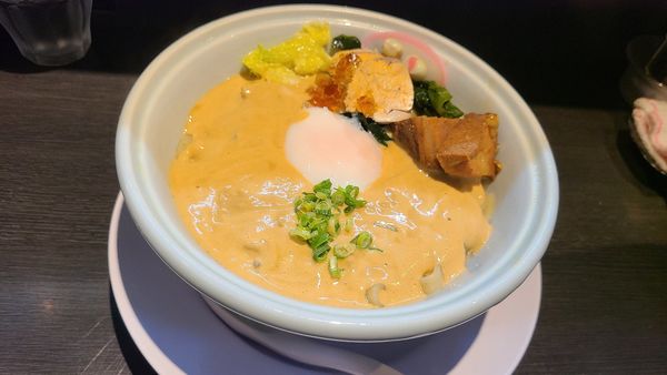 「あん肝まぜそば1/7」@らーめん 三極志の写真