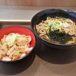 ミニ生姜豚丼セット（かけそば）