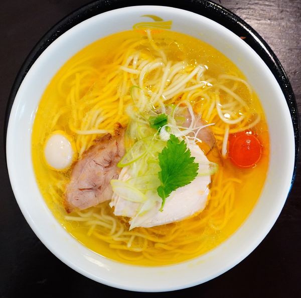 「中華そば しお＋アサヒ生ビール」@中華そば 月光軒の写真