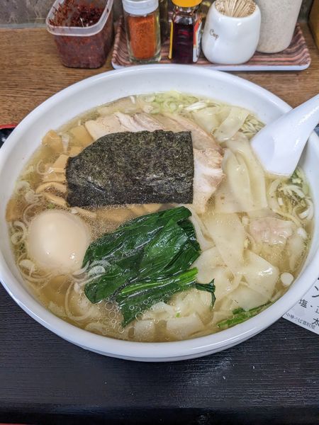 「ワンタン麺（塩・細麺）」@喜奴屋の写真
