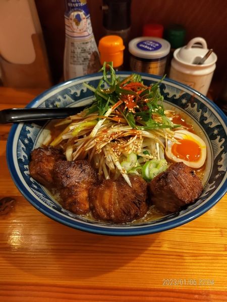 「味噌チャーシュー+ネギ」@田能久の写真