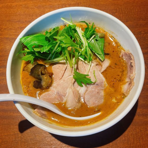 「トマト豚骨ラーメン」@とんこつらぁめん いちむじん 呉服町店の写真