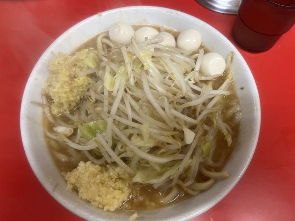 「小ラーメン　半麺うずら」@ラーメン二郎 仙台店の写真