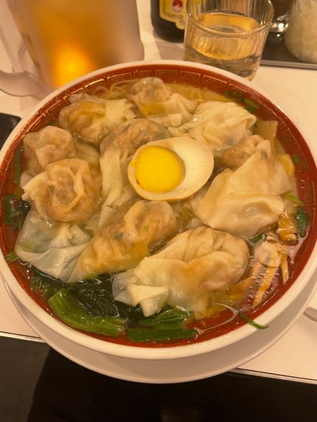「肉汁雲呑麺（塩）麺大盛」@広州市場 横浜ポルタ店の写真