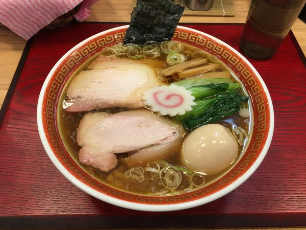 「中華そば大盛り味玉トピ」@麺創庵 砂田の写真