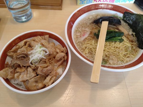 「こてこて中華そば焼肉丼セット」@中華そば 浜田屋 本店の写真