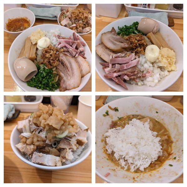 「まぜそば(追い飯無料)＋ドッキング＋チャーシューまぶしミニ飯」@煮干らーめん 川むらの写真
