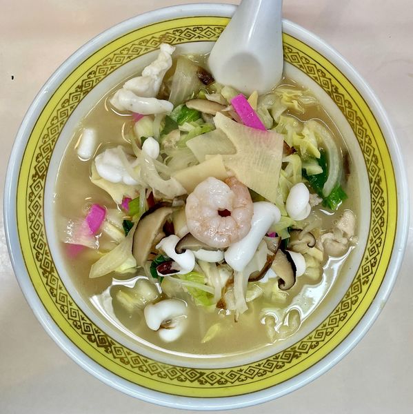 「スーパードライ＋麦焼酎猿川＋おつまみ三点盛→特製ちゃんぽん」@グラバー亭の写真