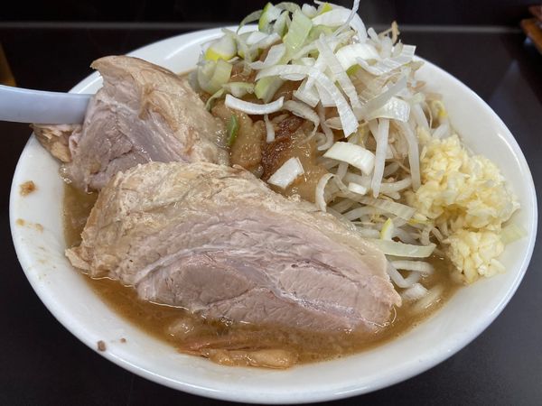 「ラーメン大盛(全部)¥1000+豚1枚¥200」@ラーメン一心の写真