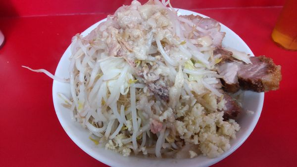 「小ラーメン750円ヤサイニンニクアブラショウガ」@ラーメン二郎 大宮公園駅前店の写真