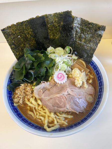 「甘エビホタテ〜とんこつターボ」@自家製麺 二丁目ラーメンの写真