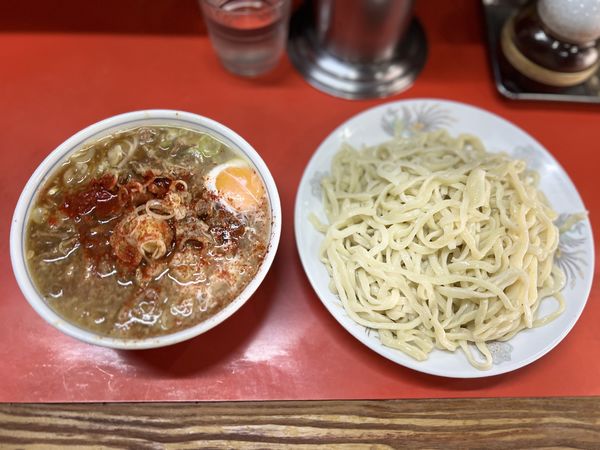 「チャーシュー・玉子つけメン(ちょい辛) 1250円」@つけめん 丸長 桜台店の写真