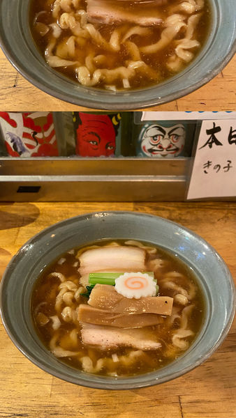 「上だしそば¥950&自家製麺に変更¥50」@だしと麺 遊泳の写真