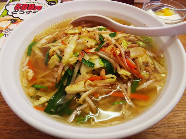 「野菜ラーメン　※杏仁豆腐付き　※クーポンで５００円」@中華料理 聚福楼の写真