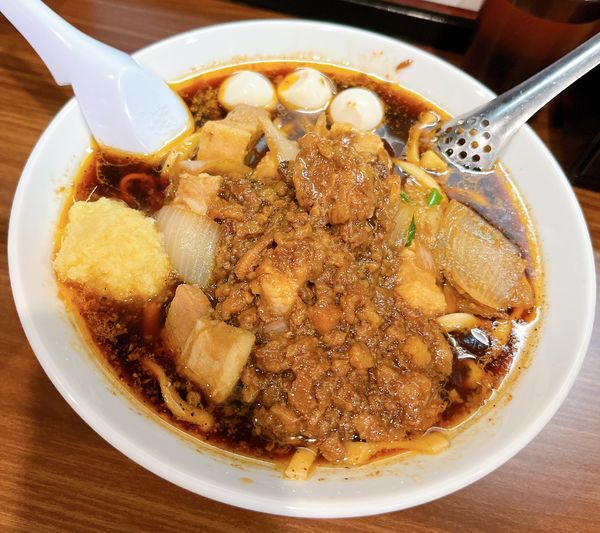 「スタ満そば+まさお」@元祖スタミナ満点らーめん すず鬼 熊谷うえちゃん店の写真