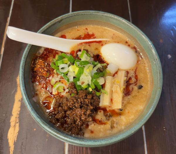 「（限定）札幌味噌担担麺+味付け玉子」@札幌つけ麺 風棶堂の写真