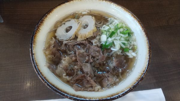 「肉そば600円」@砂丘そばの写真