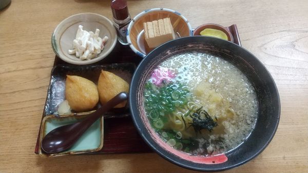 「素ラーメン定食1000円」@吾妻そばの写真