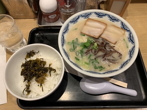 「高菜ごはんセット」@由丸 大手町店の写真