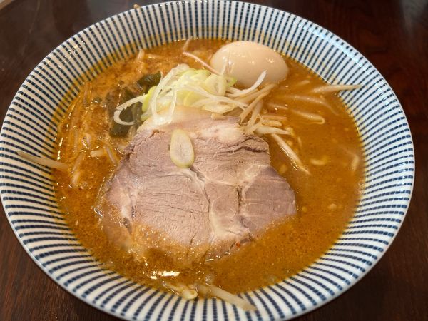 「味玉辛味噌」@灼味噌らーめん 八堂八の写真