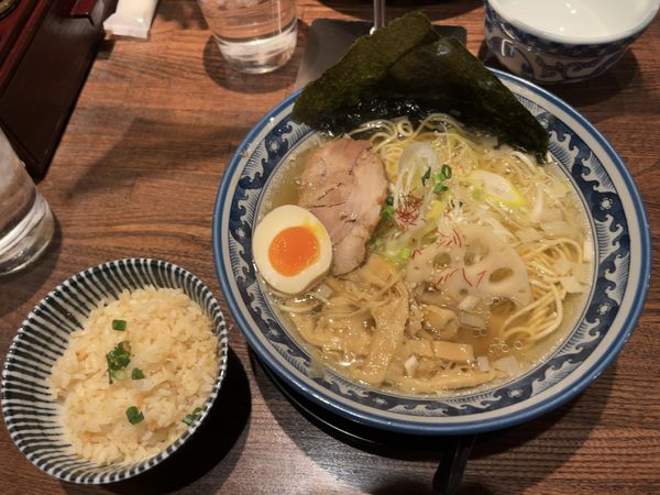 「ひのでやラーメン ミニ帆立御飯セット」@和風楽麺 四代目 ひのでやの写真