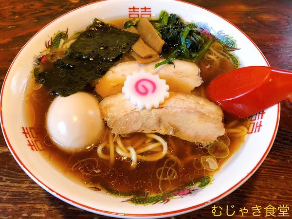 「醤油ラーメン（780円）、味玉（CP）」@水戸中華そば むじゃき食堂の写真