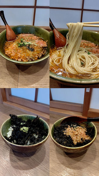 「『山椒香る海老塩蕎麦+海苔茶漬け(¥900+200)』」@中華蕎麦 麺とスープの写真