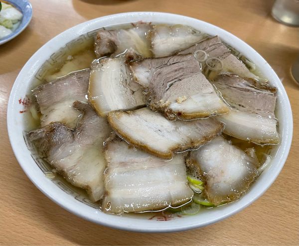 「肉そば+ライス ￥1000+￥200」@坂内食堂 喜多方本店の写真