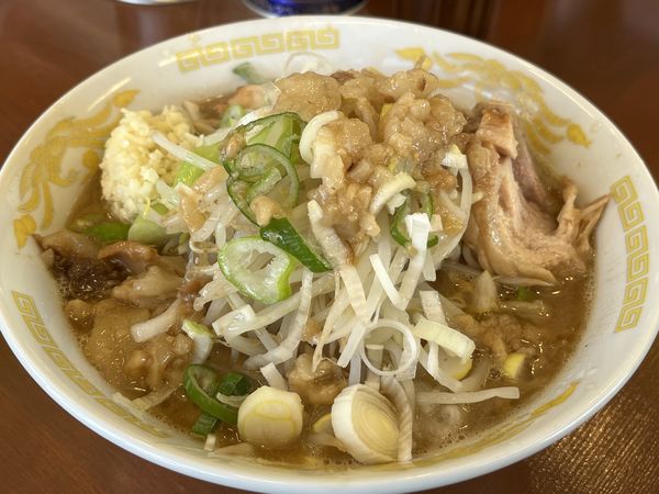 「ラーメン中（ニンニク、アブラ、ネギ、豚）」@それいけ！たかちゃんラーメンの写真