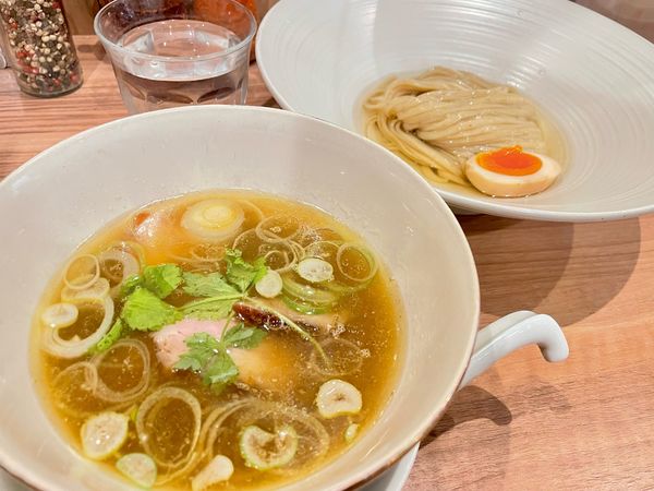 「塩つけ　半麺　1200」@麺処 ほん田 秋葉原本店の写真