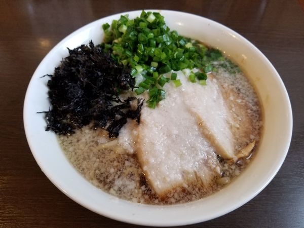 「雲雀三条ラーメン(九条ネギ増し)大盛り」@つけ麺 弥七の写真