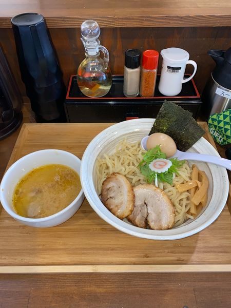 「極濃チキンカレーつけ麺煮玉子麺大盛¥1,420円(期間限定)」@らぁめん 麺彩家の写真