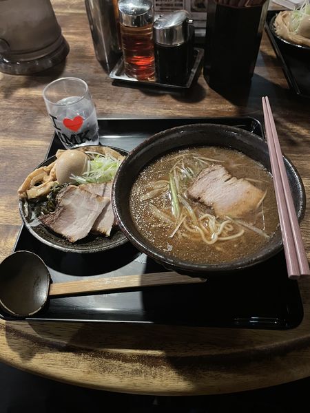 「中華そば（小）トッピング全部入り」@もちもちの木 白岡店の写真