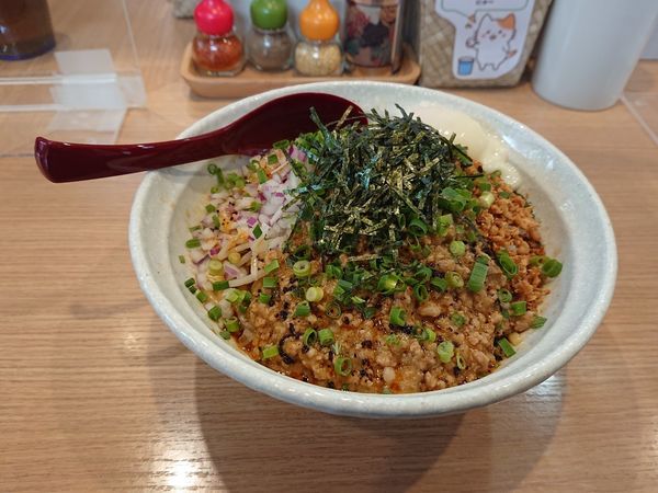 「みそまぜそば 半熟卵」@麺小屋 てちの写真