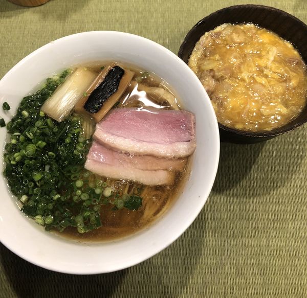 「鴨らーめんto小親子丼1090円」@らーめん 鴨to葱の写真