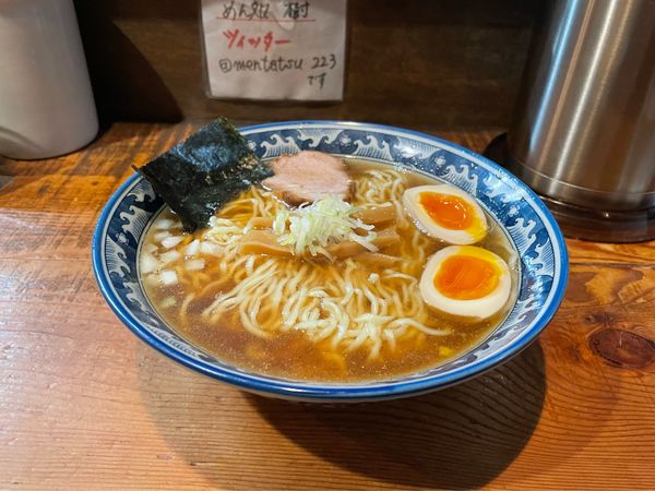 「醤油らあ麺¥850、大盛り無料、味玉¥100」@めん処 樹の写真