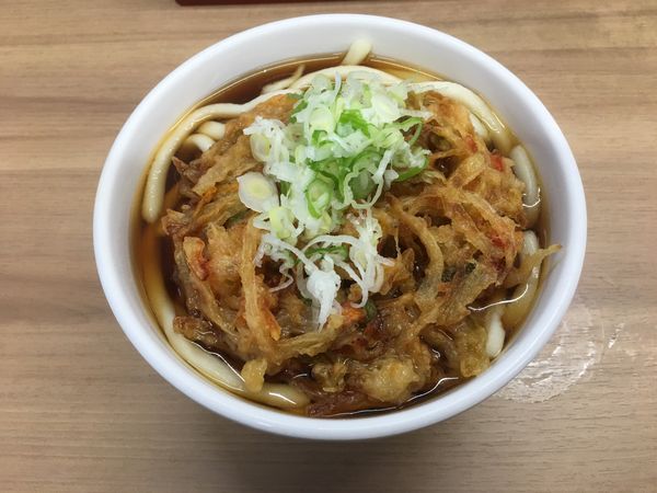 「かき揚げうどん」@そばうどん勝田の写真